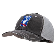Licensed 173rd Airborne Brigade Combat Team Embroidered Low Profile Special Cotton Mesh Cap - Black OSFM