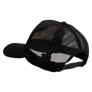 Licensed U.S. Army Veteran Flag Embroidered Twill 5 panel Mesh Back Cap - Black OSFM