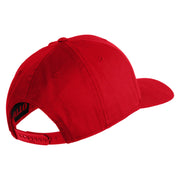 US Marine Corps Veteran Emblem Embroidered Solid Cotton Twill Pro Style Cap - Red OSFM