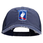 Licensed 173rd Airborne Brigade Combat Team Embroidered Low Profile Special Cotton Mesh Cap - Navy OSFM
