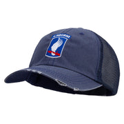 Licensed 173rd Airborne Brigade Combat Team Embroidered Low Profile Special Cotton Mesh Cap - Navy OSFM