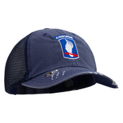 Licensed 173rd Airborne Brigade Combat Team Embroidered Low Profile Special Cotton Mesh Cap - Navy OSFM