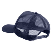 Licensed U.S. Army Veteran Flag Embroidered Twill 5 panel Mesh Back Cap - Navy OSFM