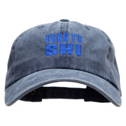 Born To Ski Embroidered Unstructured Cotton Cap