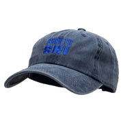 Born To Ski Embroidered Unstructured Cotton Cap