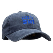 Born To Ski Embroidered Unstructured Cotton Cap