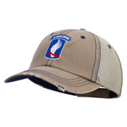 Licensed 173rd Airborne Brigade Combat Team Embroidered Low Profile Special Cotton Mesh Cap - Khaki OSFM
