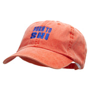 Born To Ski Embroidered Unstructured Cotton Cap