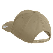 US Marine Corps Veteran Emblem Embroidered Solid Cotton Twill Pro Style Cap - Khaki OSFM