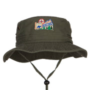 Hiking Map Patched Washed Hunting Hat