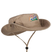 Hiking Map Patched Washed Hunting Hat