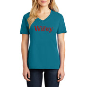 Wifey Graphic Design Ladies V-Neck