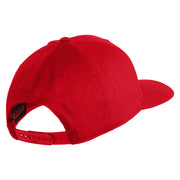 US Marine Corps Retired Emblem Embroidered Solid Cotton Twill Pro Style Cap - Red OSFM
