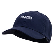 Bloom Embroidered Low Profile Dyed Cotton Twill Cap - Navy OSFM