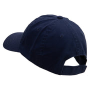 Bloom Embroidered Low Profile Dyed Cotton Twill Cap - Navy OSFM