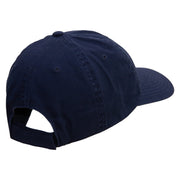 Bloom Embroidered Low Profile Dyed Cotton Twill Cap - Navy OSFM