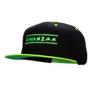 Retro Neon Green Kwanzaa Embroidered Wool Blend 2 Tone Cap