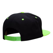 Retro Neon Green Kwanzaa Embroidered Wool Blend 2 Tone Cap