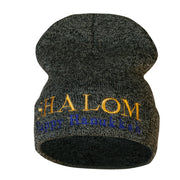 Shalom Happy Hanukkah Embroidered Long Knitted Beanie