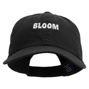 Bloom Embroidered Low Profile Dyed Cotton Twill Cap - Black OSFM