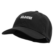 Bloom Embroidered Low Profile Dyed Cotton Twill Cap - Black OSFM