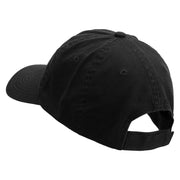 Bloom Embroidered Low Profile Dyed Cotton Twill Cap - Black OSFM