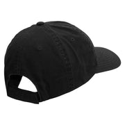 Bloom Embroidered Low Profile Dyed Cotton Twill Cap - Black OSFM