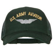 US Army Aviator Embroidered Solid Cotton Mesh Pro Cap