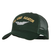 US Army Aviator Embroidered Solid Cotton Mesh Pro Cap