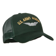 US Army Aviator Embroidered Solid Cotton Mesh Pro Cap