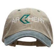 Green Arrow Archery Embroidered Pigment Dyed Wash Caps