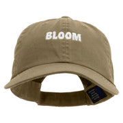 Bloom Embroidered Low Profile Dyed Cotton Twill Cap - Khaki OSFM