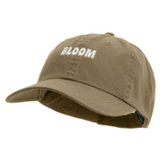 Bloom Embroidered Low Profile Dyed Cotton Twill Cap - Khaki OSFM