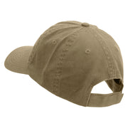 Bloom Embroidered Low Profile Dyed Cotton Twill Cap - Khaki OSFM