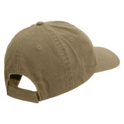 Bloom Embroidered Low Profile Dyed Cotton Twill Cap - Khaki OSFM