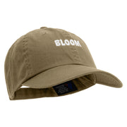 Bloom Embroidered Low Profile Dyed Cotton Twill Cap - Khaki OSFM