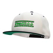 Retro Neon Green Kwanzaa Embroidered Wool Blend 2 Tone Cap