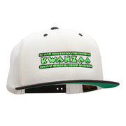 Retro Neon Green Kwanzaa Embroidered Wool Blend 2 Tone Cap