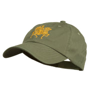 Knight on Horseback Embroidered Washed Cap