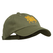 Knight on Horseback Embroidered Washed Cap