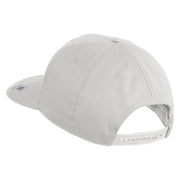 US Marine Corps Retired Emblem Embroidered Solid Cotton Twill Pro Style Cap - White OSFM