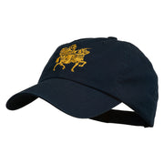 Knight on Horseback Embroidered Washed Cap