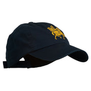 Knight on Horseback Embroidered Washed Cap