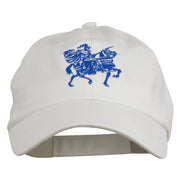 Knight on Horseback Embroidered Washed Cap