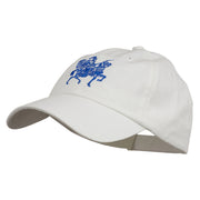 Knight on Horseback Embroidered Washed Cap