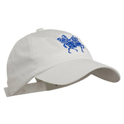 Knight on Horseback Embroidered Washed Cap