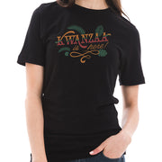 Kwanzaa is Here Graphic Design Ring Spun Combed Cotton Short Sleeve Deluxe Jersey T-Shirt