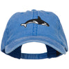 Killer Whale Embroidered Washed Cotton Cap