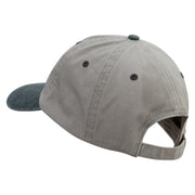 Orchid Flower Embroidered Pigment Dyed Wash Cap - Beige-Green OSFM