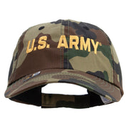 Licensed Golden US Army Embroidered Enzyme Washed Camo Cap - Camo OSFM
